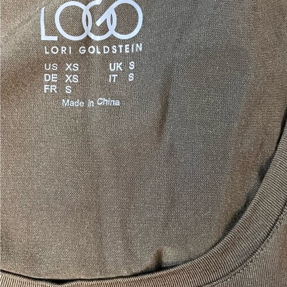 LOGO by Lori Goldstein Bronze Colored Tank Top Tunic w/ Layered Lace at Hemline! - Picture 7 of 8